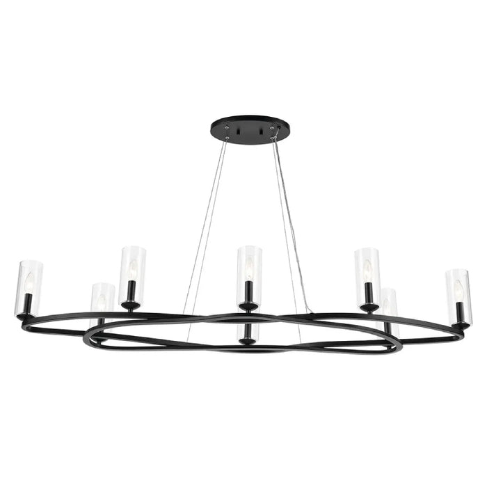 Kichler 52772 Harpin 8-lt 53" Chandelier - Black