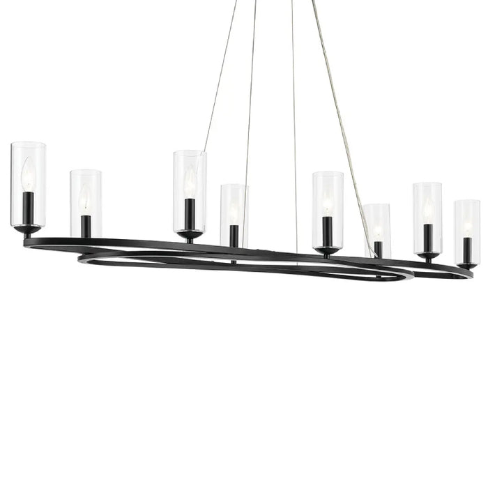 Kichler 52772 Harpin 8-lt 53" Chandelier - Black