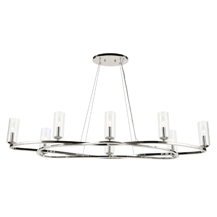 Kichler 52772 Harpin 8-lt 53" Chandelier - Polished Nickel