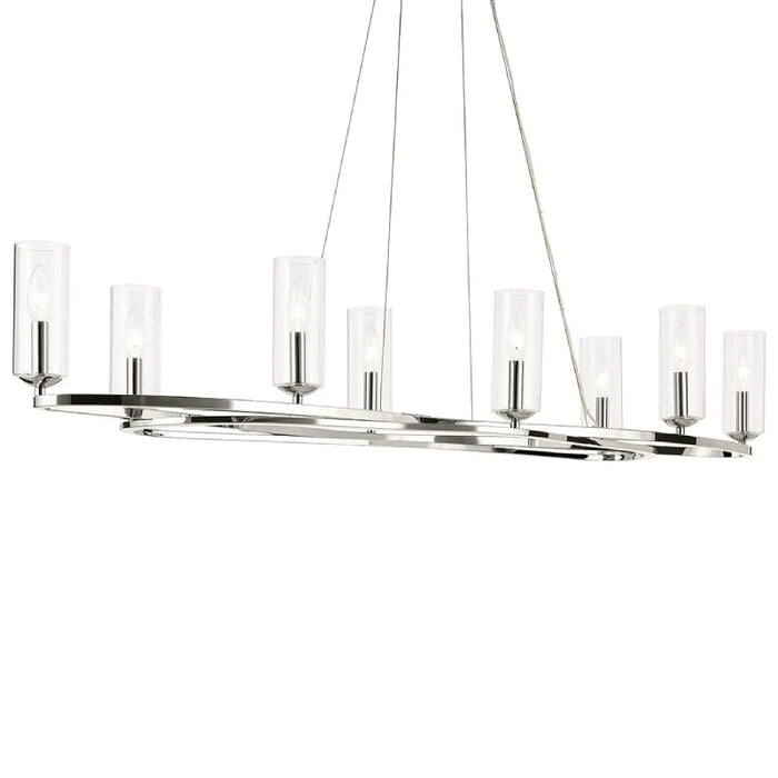 Kichler 52772 Harpin 8-lt 53" Chandelier - Polished Nickel