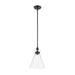 Kichler 52774 Laria 1-lt 11" Pendant - Black Clear Glass
