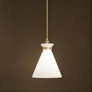 Kichler 52774 Laria 1-lt 11" Pendant - Champagne Bronze White Glass