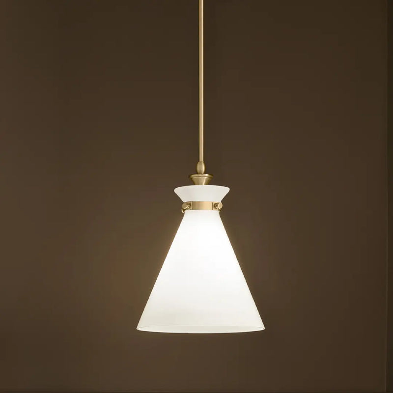 Kichler 52774 Laria 1-lt 11" Pendant - Champagne Bronze White Glass