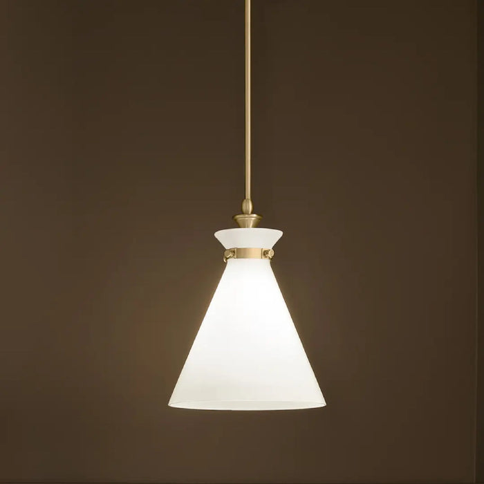 Kichler 52774 Laria 1-lt 11" Pendant - Champagne Bronze White Glass