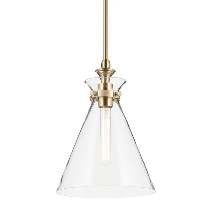 Kichler 52774 Laria 1-lt 11" Pendant - Champagne Bronze Clear Glass