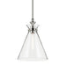 Kichler 52774 Laria 1-lt 11" Pendant - Polished Nickel Clear Glass