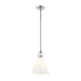 Kichler 52774 Laria 1-lt 11" Pendant - Polished Nickel White Glass