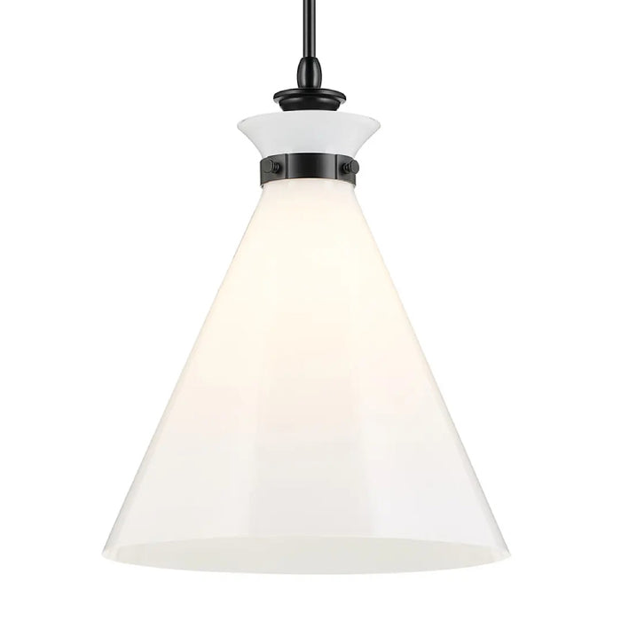 Kichler 52775 Laria 1-lt 16" Pendant - Black White Glass
