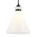 Kichler 52775 Laria 1-lt 16" Pendant - Black White Glass