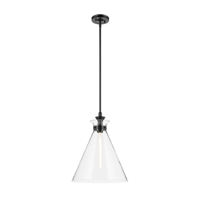Kichler 52775 Laria 1-lt 16" Pendant - Black Clear Glass