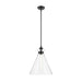 Kichler 52775 Laria 1-lt 16" Pendant - Black Clear Glass