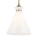 Kichler 52775 Laria 1-lt 16" Pendant - Champagne Bronze White Glass