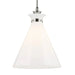 Kichler 52775 Laria 1-lt 16" Pendant - Polished Nickel White Glass