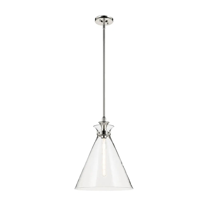 Kichler 52775 Laria 1-lt 16" Pendant - Polished Nickel Clear Glass