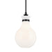 Kichler 52776 Laria 1-lt 10" Pendant - Black White Glass