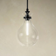Kichler 52776 Laria 1-lt 10" Pendant - Black Clear Glass