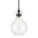 Kichler 52776 Laria 1-lt 10" Pendant - Black Clear Glass