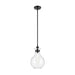 Kichler 52776 Laria 1-lt 10" Pendant - Black Clear Glass