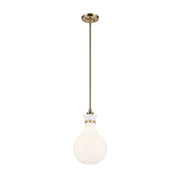 Kichler 52776 Laria 1-lt 10" Pendant - Champagne Bronze White Glass