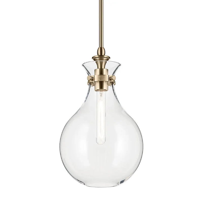 Kichler 52776 Laria 1-lt 10" Pendant - Champagne Bronze Clear Glass
