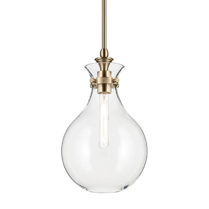 Kichler 52776 Laria 1-lt 10" Pendant - Champagne Bronze Clear Glass