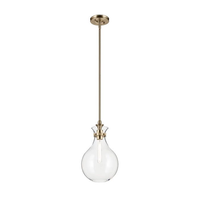 Kichler 52776 Laria 1-lt 10" Pendant - Champagne Bronze Clear Glass