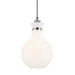 Kichler 52776 Laria 1-lt 10" Pendant - Polished Nickel White Glass