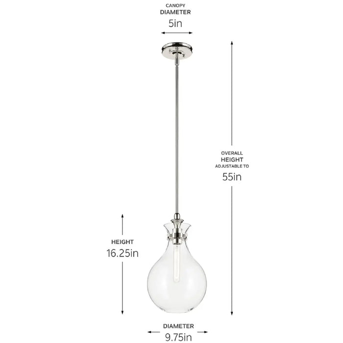 Kichler 52776 Laria 1-lt 10" Pendant