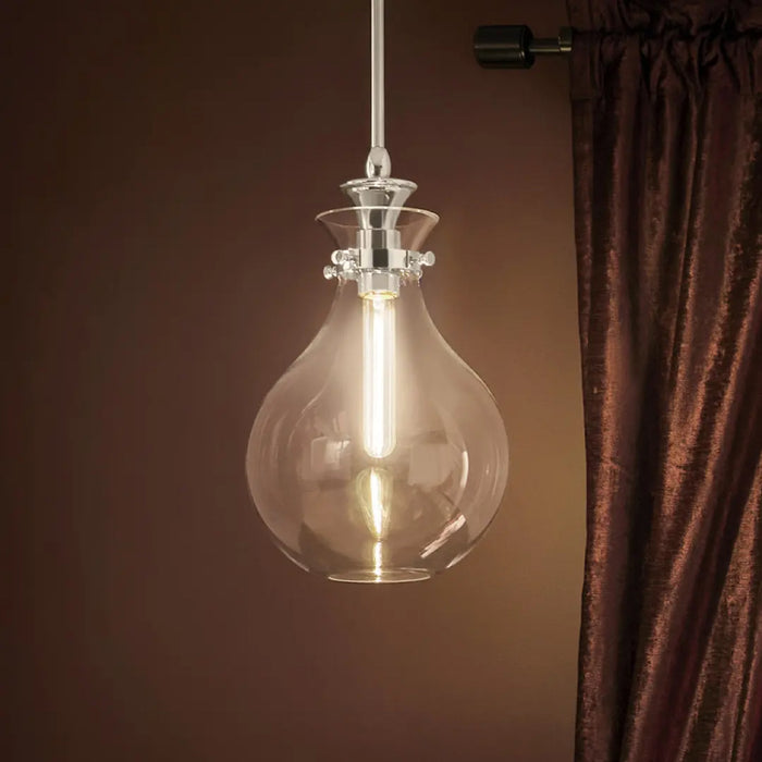 Kichler 52776 Laria 1-lt 10" Pendant - Polished Nickel Clear Glass