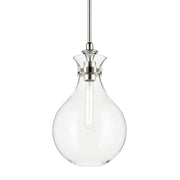 Kichler 52776 Laria 1-lt 10" Pendant - Polished Nickel Clear Glass