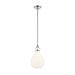 Kichler 52776 Laria 1-lt 10" Pendant - Polished Nickel White Glass