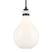 Kichler 52777 Laria 1-lt 14" Pendant - Black White Glass
