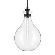 Kichler 52777 Laria 1-lt 14" Pendant - Black Clear Glass