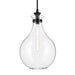 Kichler 52777 Laria 1-lt 14" Pendant - Black Clear Glass
