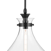 Kichler 52777 Laria 1-lt 14" Pendant - Black Clear Glass