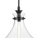 Kichler 52777 Laria 1-lt 14" Pendant - Black Clear Glass