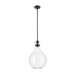Kichler 52777 Laria 1-lt 14" Pendant - Black Clear Glass