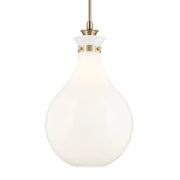 Kichler 52777 Laria 1-lt 14" Pendant - Champagne Bronze White Glass