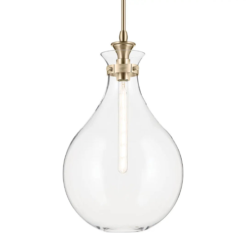 Kichler 52777 Laria 1-lt 14" Pendant - Champagne Bronze Clear Glass