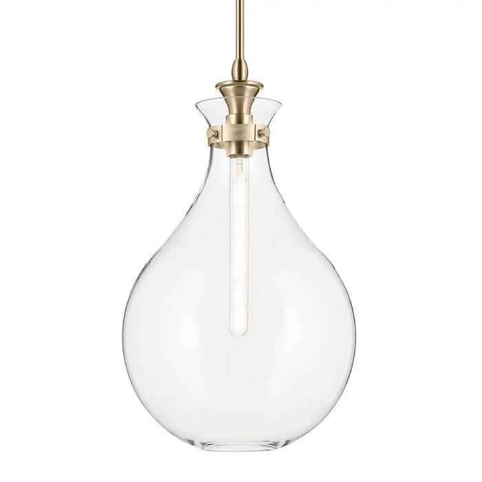 Kichler 52777 Laria 1-lt 14" Pendant - Champagne Bronze Clear Glass
