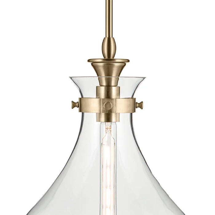 Kichler 52777 Laria 1-lt 14" Pendant - Champagne Bronze Clear Glass