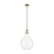 Kichler 52777 Laria 1-lt 14" Pendant - Champagne Bronze Clear Glass