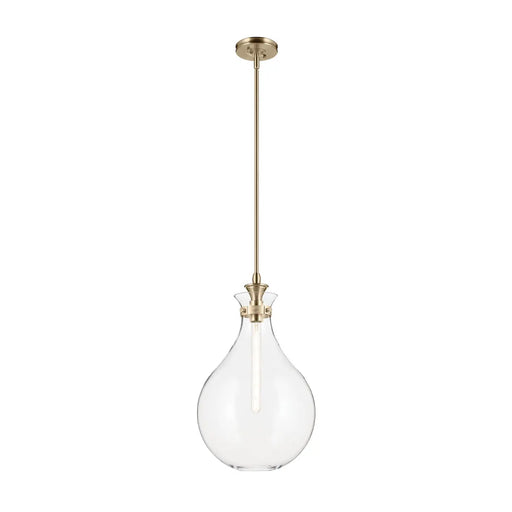 Kichler 52777 Laria 1-lt 14" Pendant - Champagne Bronze Clear Glass