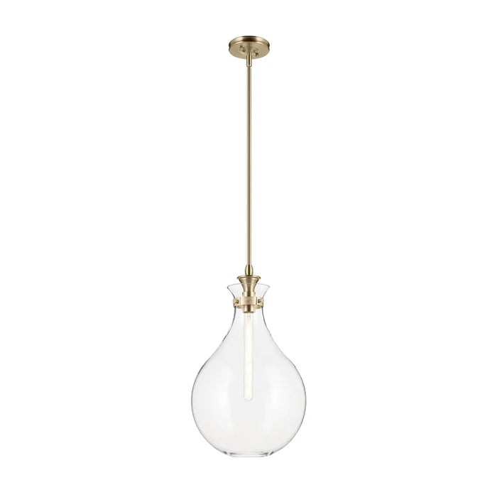 Kichler 52777 Laria 1-lt 14" Pendant - Champagne Bronze Clear Glass