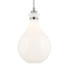 Kichler 52777 Laria 1-lt 14" Pendant - Polished Nickel White Glass