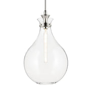 Kichler 52777 Laria 1-lt 14" Pendant - Polished Nickel Clear Glass