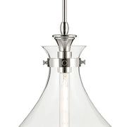 Kichler 52777 Laria 1-lt 14" Pendant - Polished Nickel Clear Glass