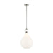 Kichler 52777 Laria 1-lt 14" Pendant - Polished Nickel White Glass
