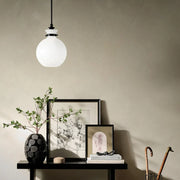 Kichler 52778 Laria 1-lt 10" Pendant - Black White Glass