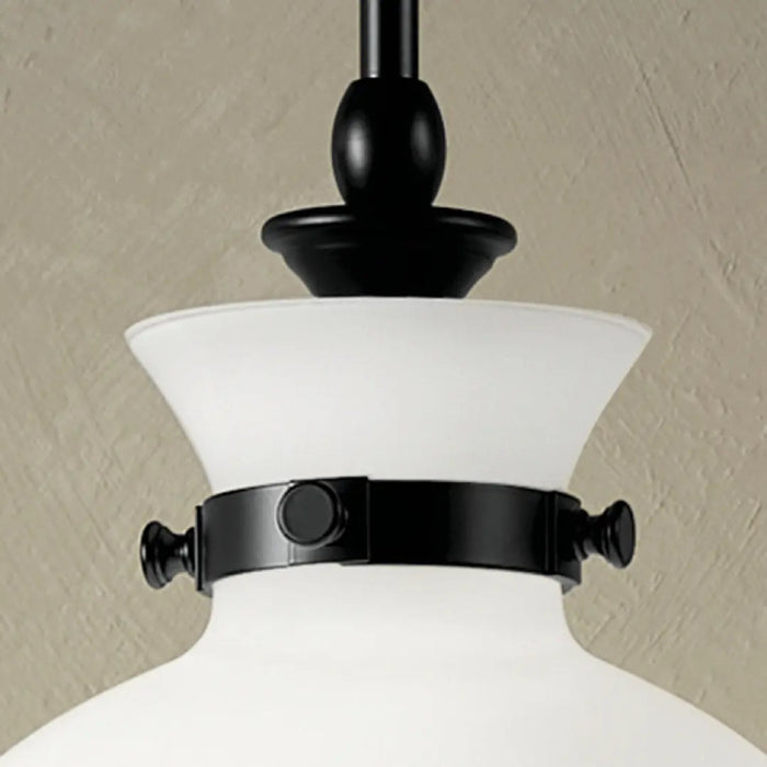 Kichler 52778 Laria 1-lt 10" Pendant - Black White Glass